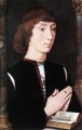 Junger Mann am Gebet 1475 Niederländische Hans Memling
